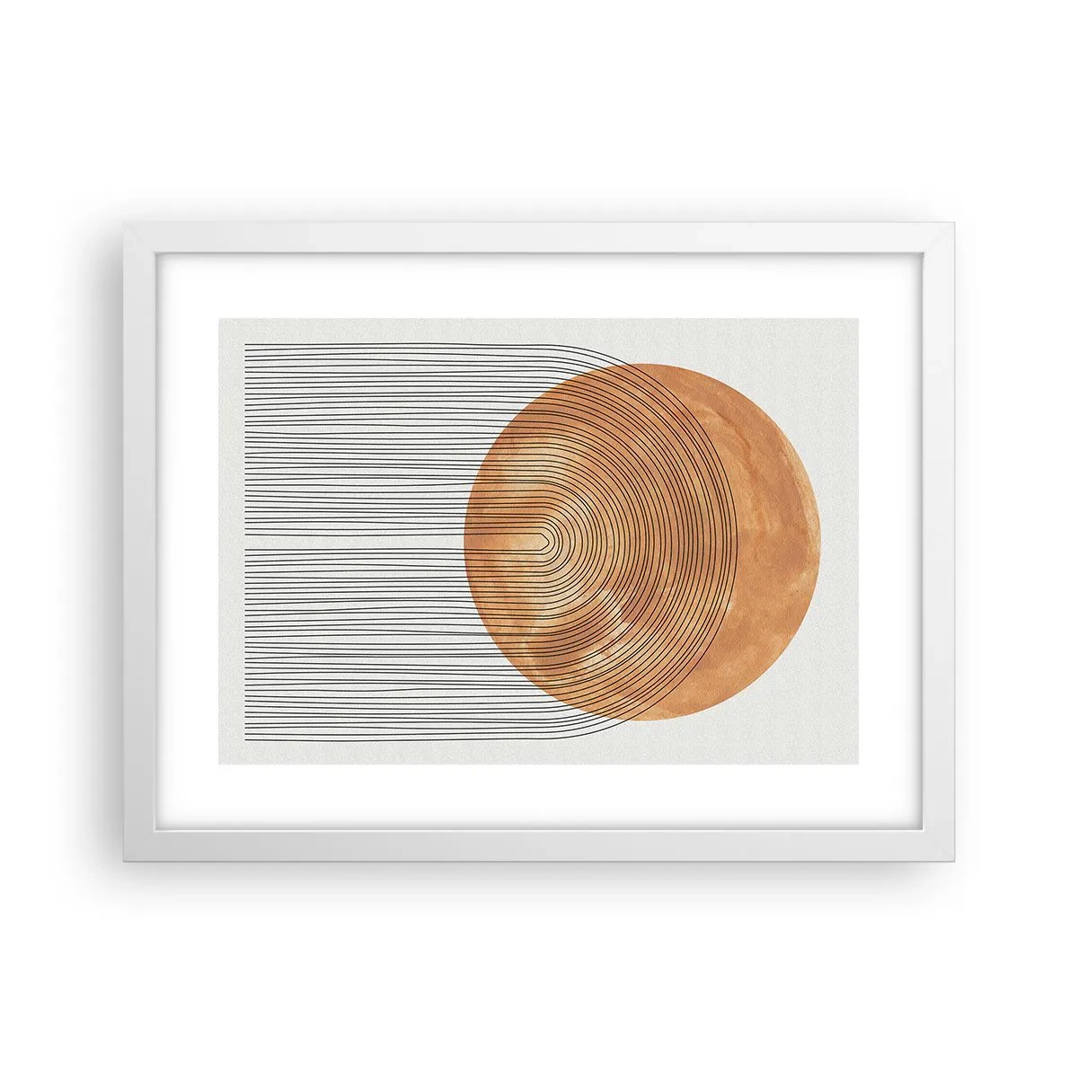 Poster în ramă albă - Compoziția solară - 40x30 cm