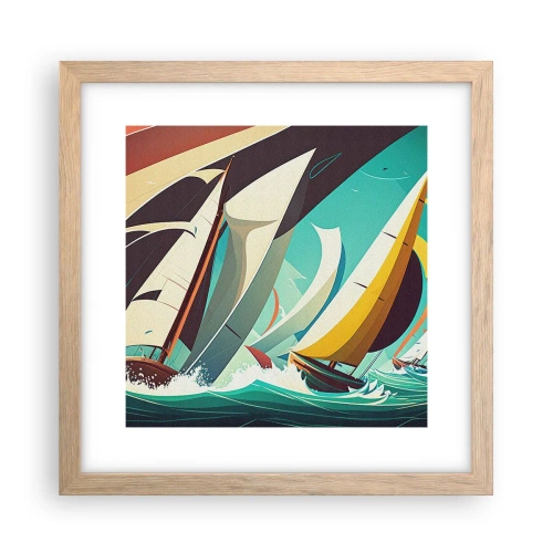 Poster în ramă de stejar deschis - Voinici și învingători - 30x30 cm