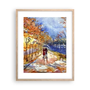 Poster în ramă de stejar deschis - Împreună până la limita de timp - 40x50 cm