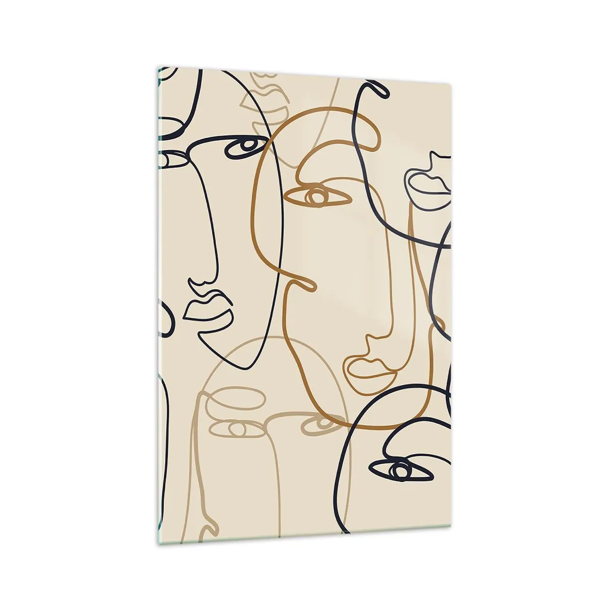 Tablou pe sticlă - Portret multiplicat - 70x100 cm