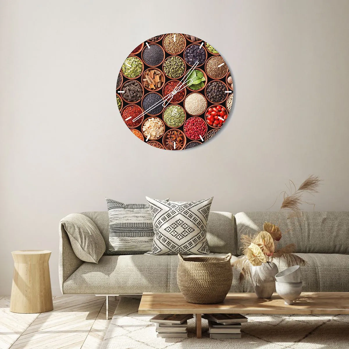 Ceas de perete - Ceas pe sticlă - Toate gusturile lumii - 40x40 cm
