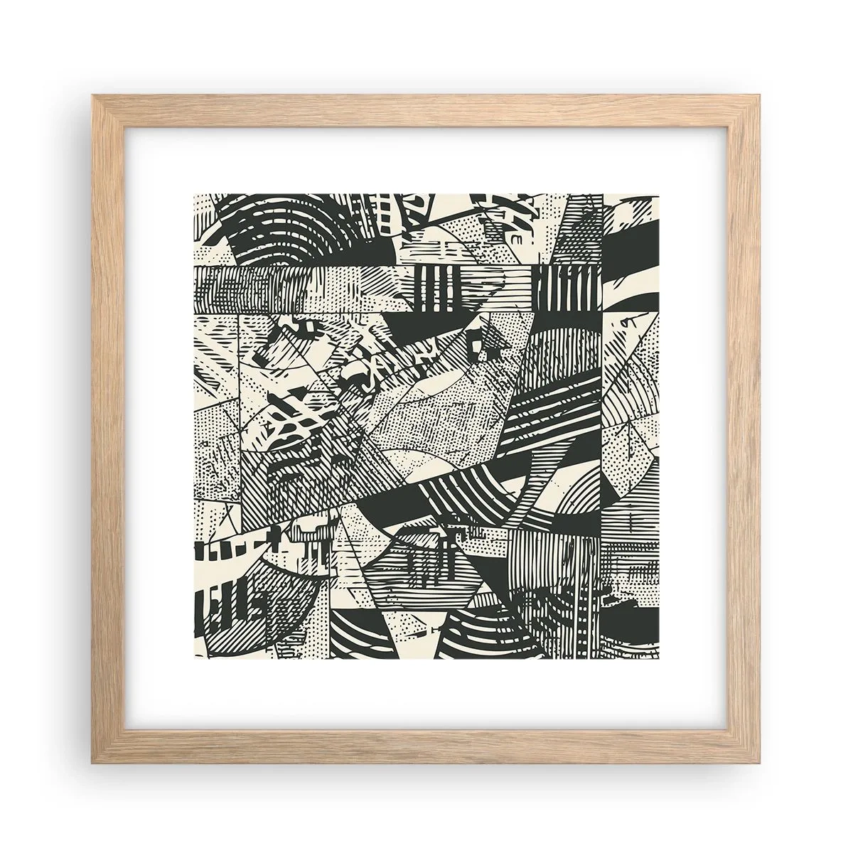 Poster în ramă de stejar deschis - Dinamica de astăzi - 30x30 cm