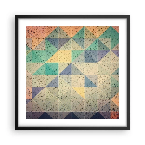 Poster în ramă neagră - Republica triunghiurilor - 50x50 cm
