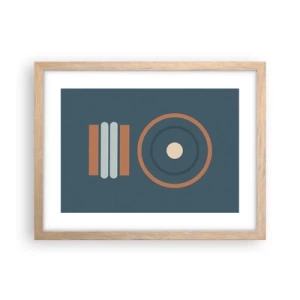 Poster în ramă de stejar deschis - Esența problemei - 40x30 cm