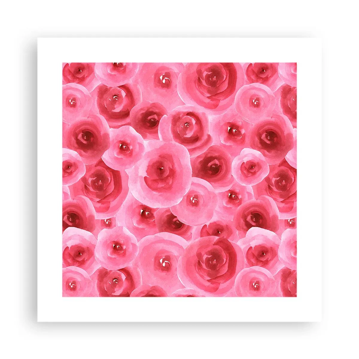 Poster - Trandafiri de sus în jos - 40x40 cm