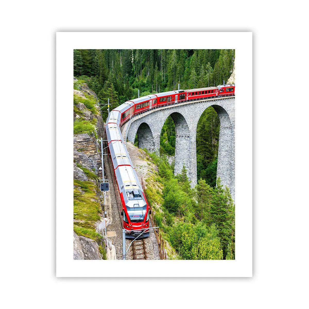 Poster - Cu trenul prin munți - 40x50 cm