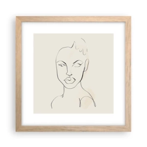 Poster în ramă de stejar deschis - Schiță de senzualitate - 30x30 cm