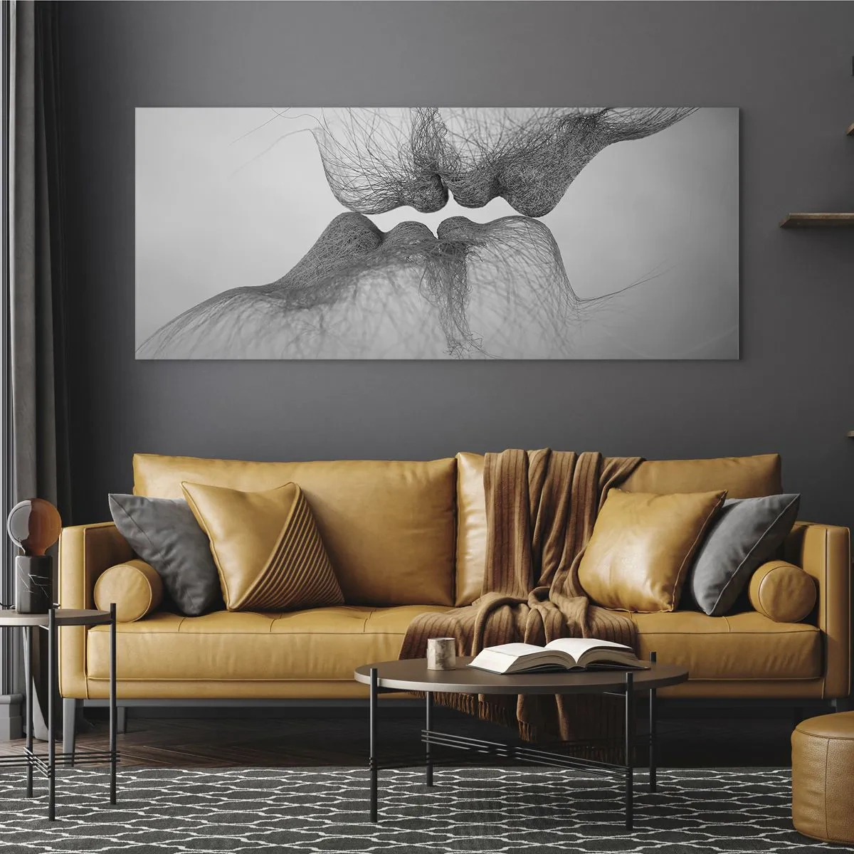 Tablou pe sticlă - Sărutul vântului - 90x30 cm