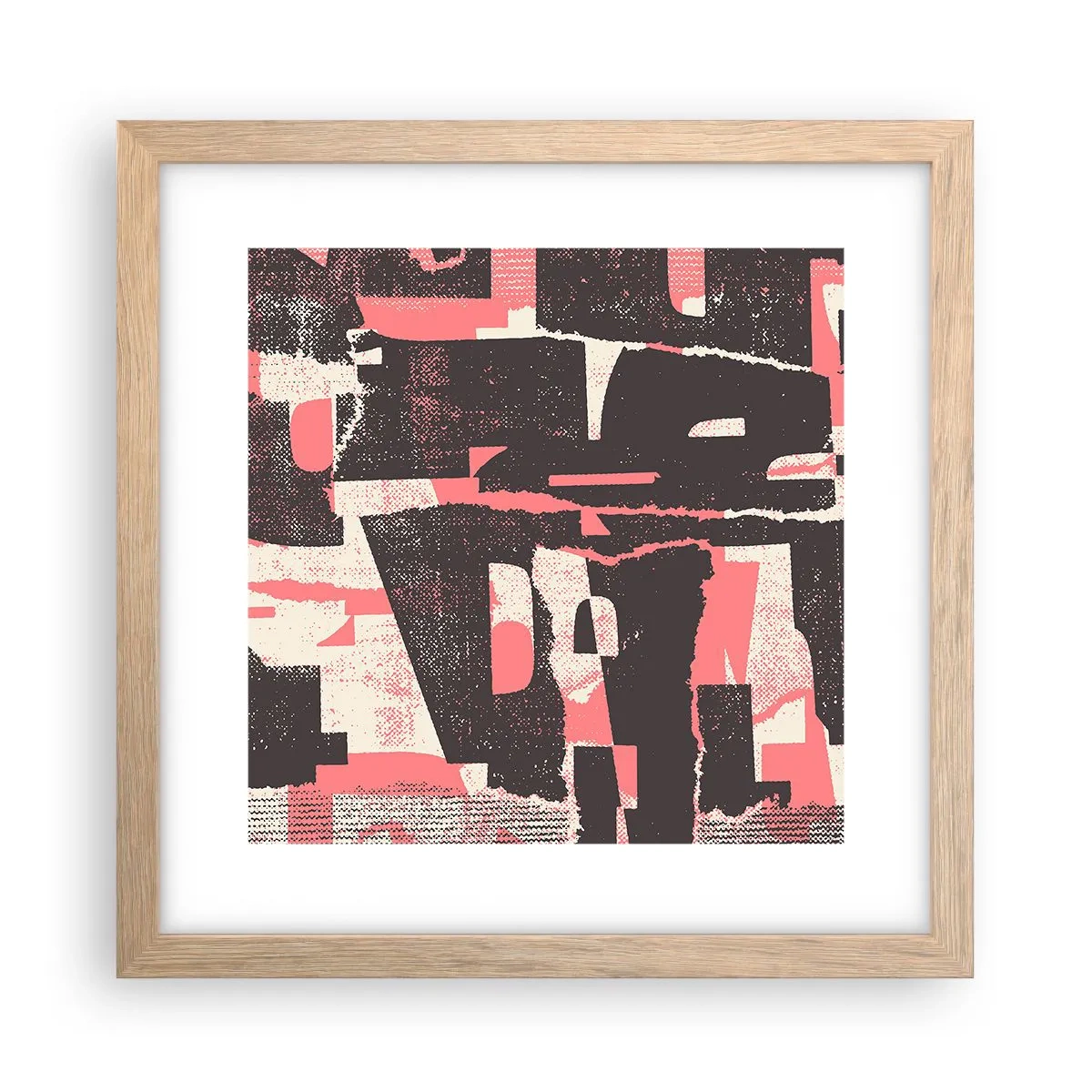 Poster în ramă de stejar deschis - Toată această agitație - 30x30 cm