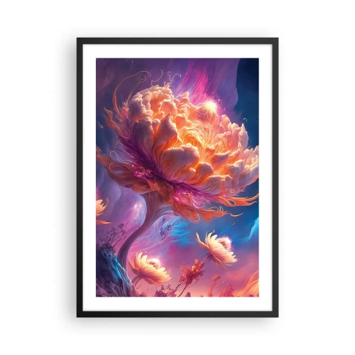 Poster în ramă neagră - Un copac fantastic în formă de floare înflorită - 50x70cm - O altă lume - Decorațiune modernă pentru perete pentru living și dormitor ARTTOR