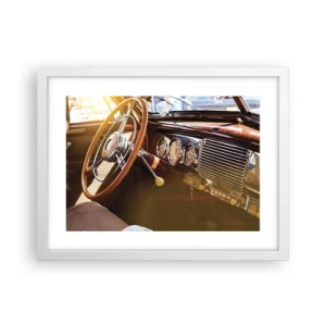 Poster în ramă albă - O adiere de lux din trecut - 40x30 cm