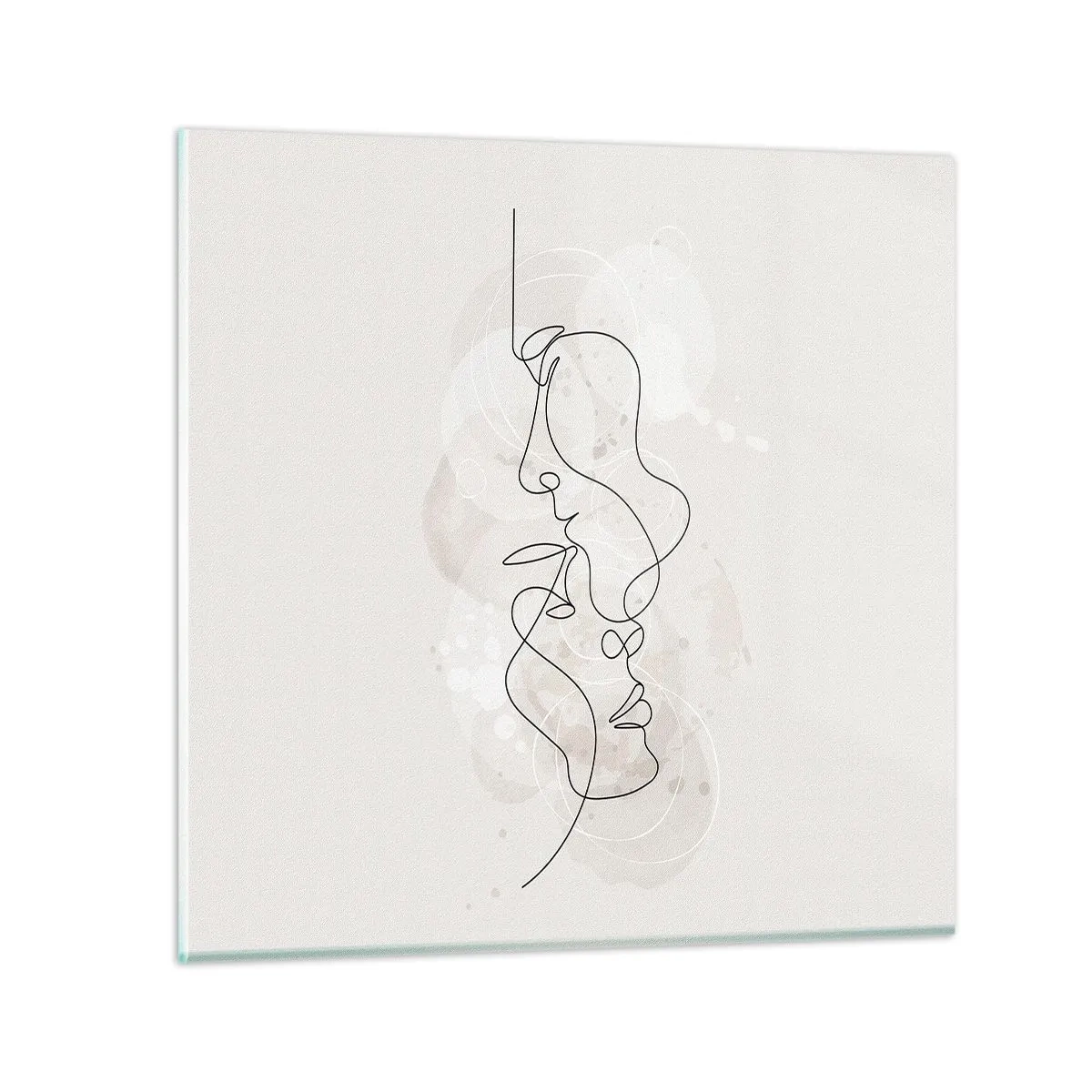 Tablou pe sticlă - Încurcați într-o îmbrățișare - 50x50 cm