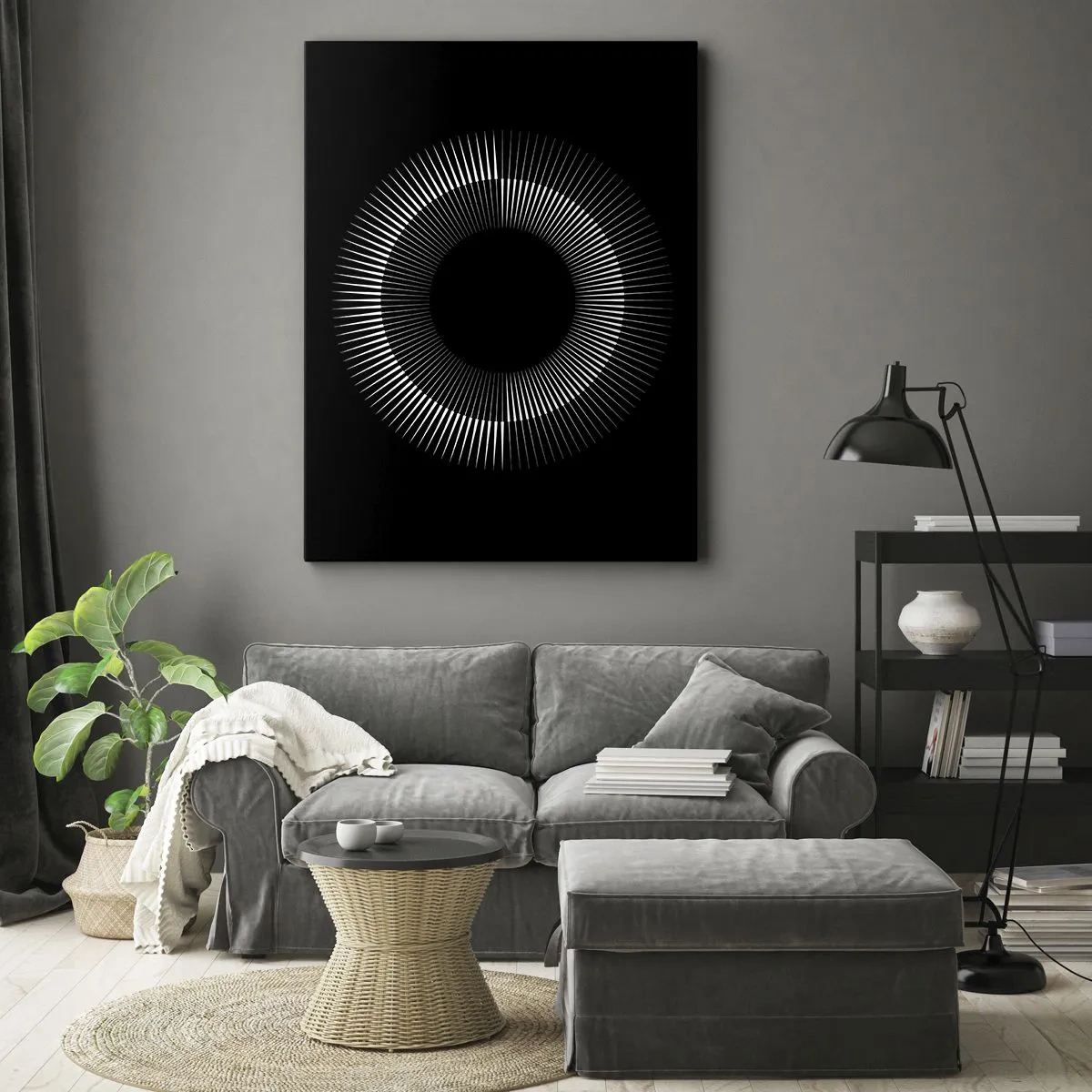 Tablou pe pânză - Soarele Negru - 50x70 cm