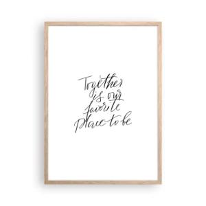 Poster în ramă de stejar deschis - O simți și tu? - 50x70 cm