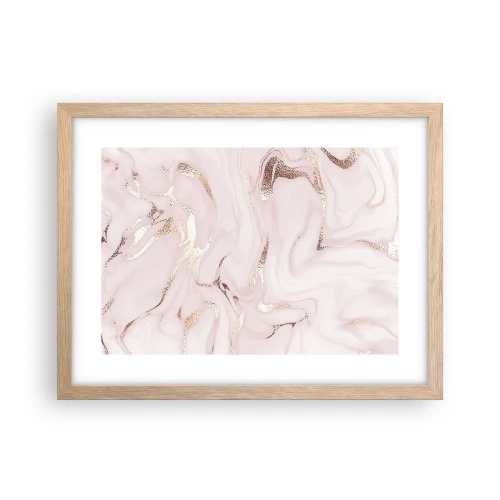 Poster în ramă de stejar deschis - În nebunia roz - 40x30 cm