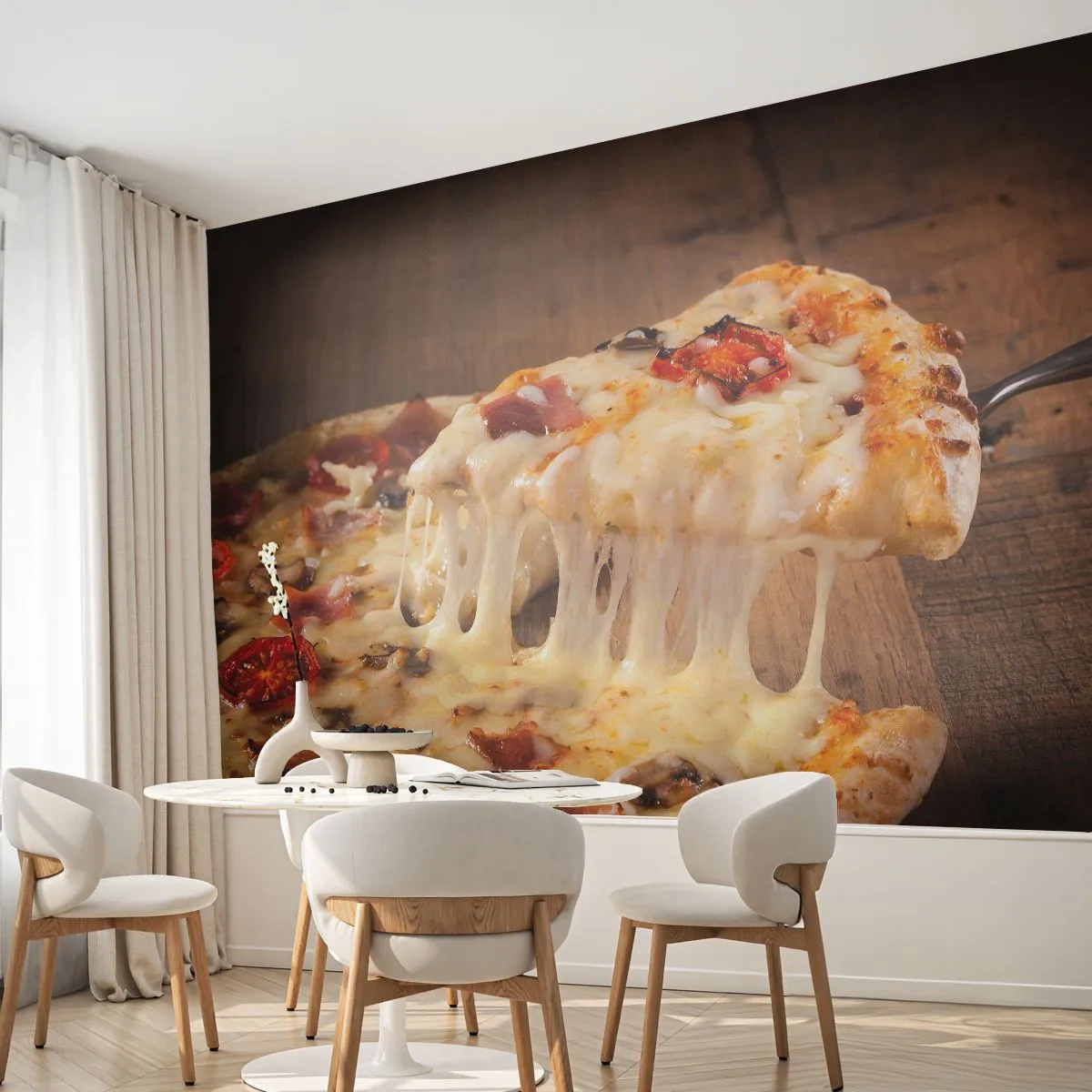 Tapet Autoadeziv Deluxe Sticker - O capodoperă a artei italiene - Gastronomie, Pizza, Italia - 250x175 cm