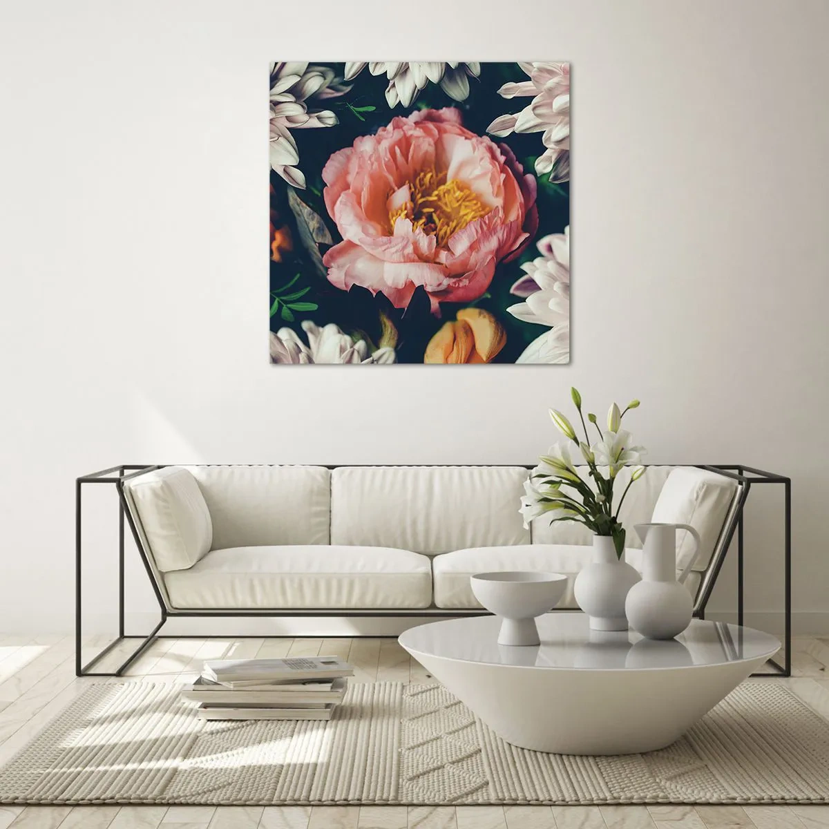 Tablou pe sticlă - Cu splendoare barocă - 50x50 cm