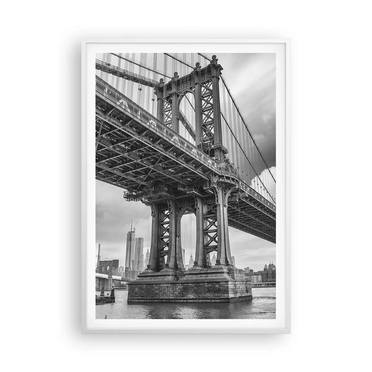 Poster în ramă albă - Spre inima orașului - 70x100 cm