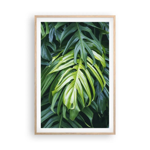 Poster în ramă de stejar deschis - Scufundă-te în prospețime - 61x91 cm