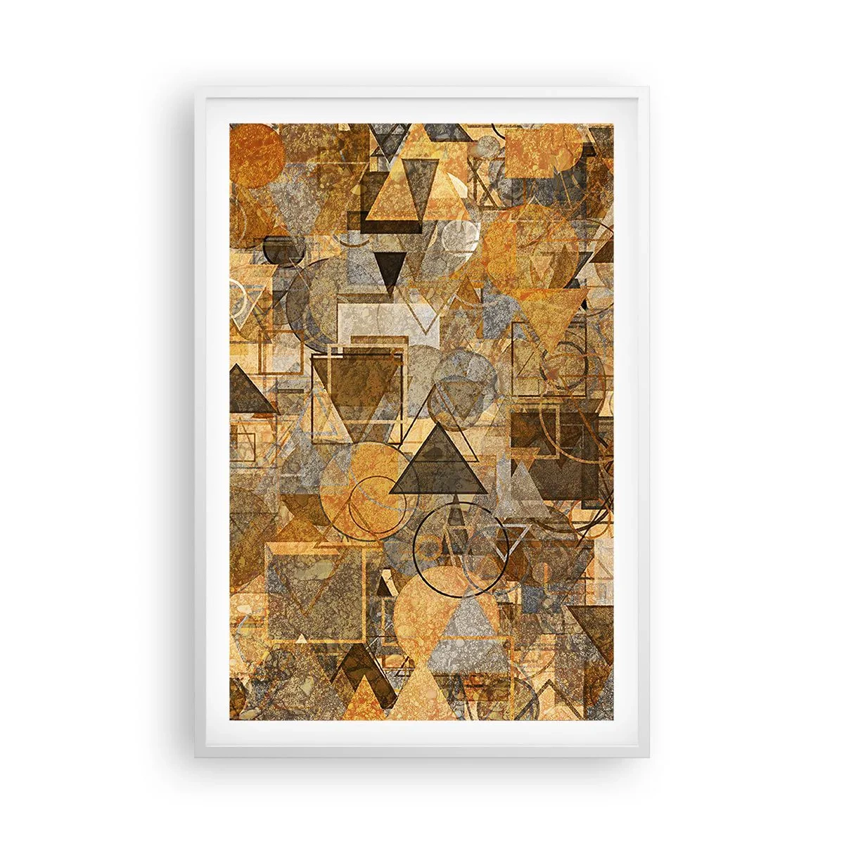 Poster în ramă albă - Lumea băgată în formă - 61x91 cm