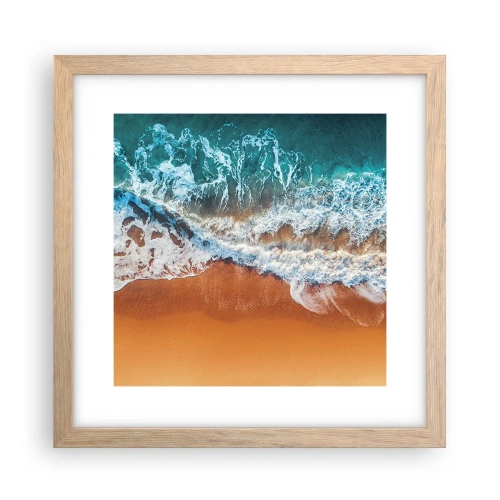 Poster în ramă de stejar deschis - Întotdeauna în tandem - 30x30 cm