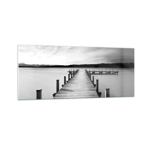 Tablou pe sticlă - La adăpostul apei - pace - 100x40 cm