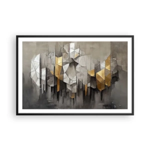 Poster în ramă neagră - Compoziție de gheață și lumină - 91x61 cm