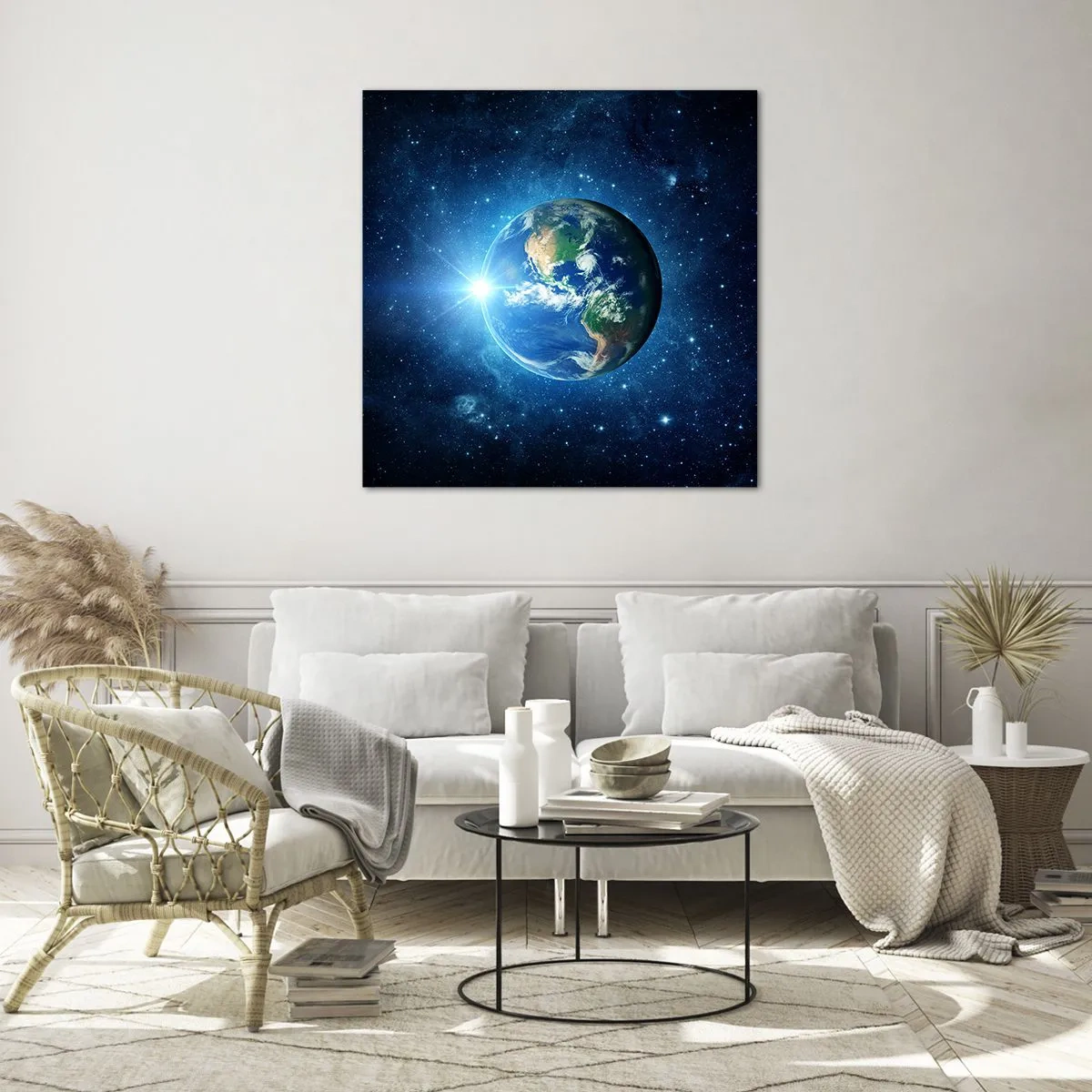 Tablou pe sticlă - Suntem în ceruri - 30x30 cm