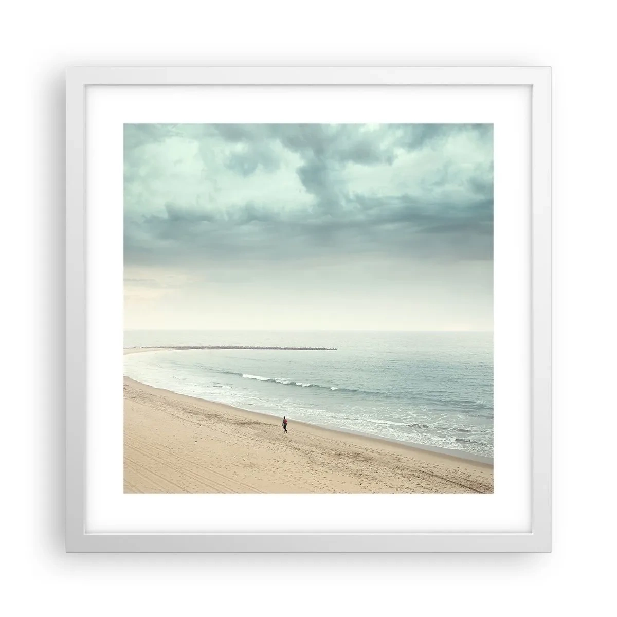 Poster în ramă albă - Căutând liniștea - 40x40 cm