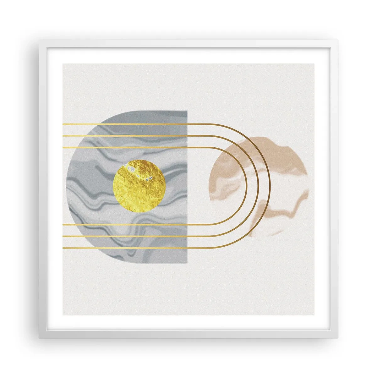 Poster în ramă albă - Lumină și strălucire - 60x60 cm