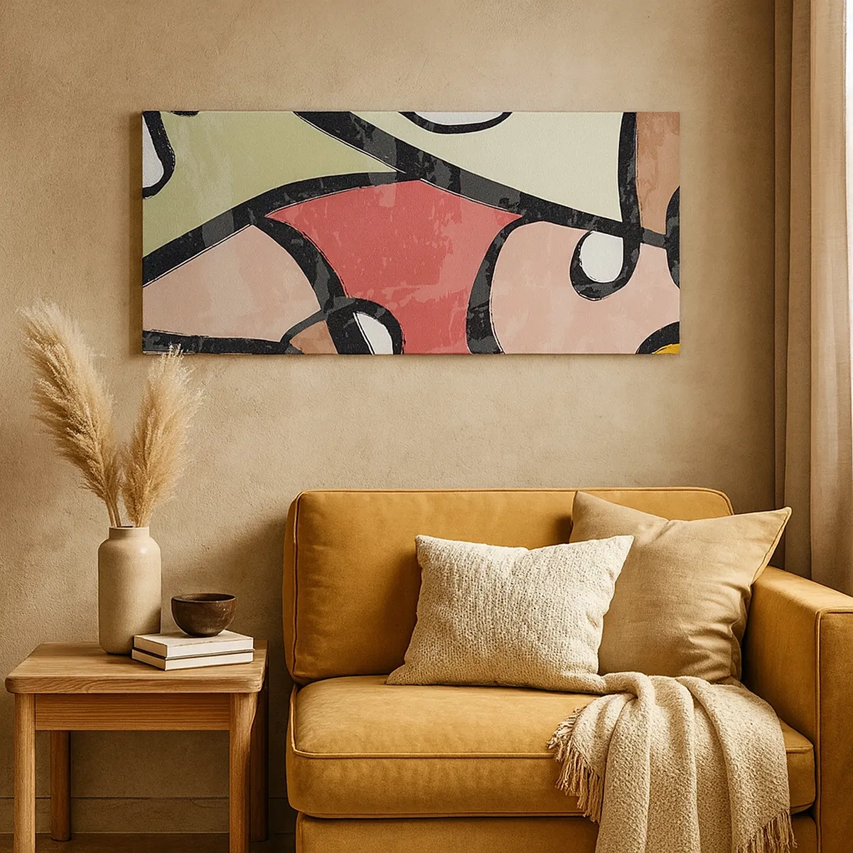 Tablou pe pânză - Piruetă printre culori - 30x30 cm