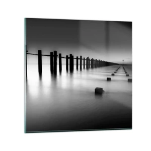 Tablou pe sticlă - În depărtare gri în ceață - 30x30 cm