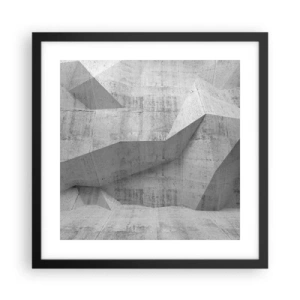 Poster în ramă neagră - O adevărată provocare - 40x40 cm