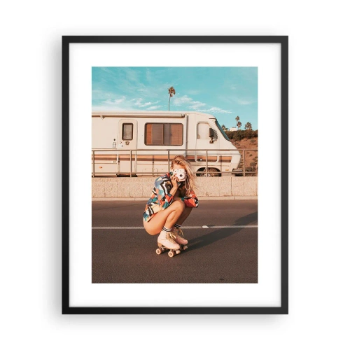 Poster în ramă neagră - Zâmbiți, vă rog! - 40x50 cm