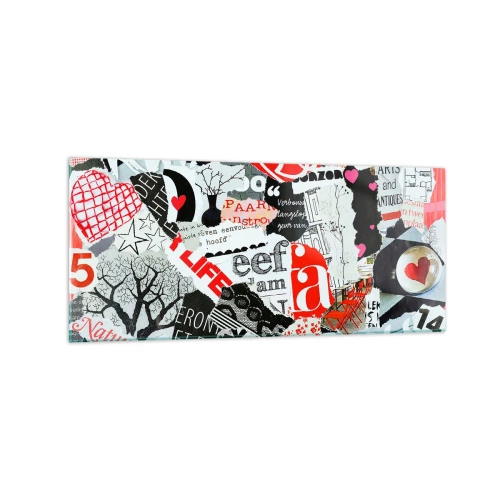 Tablou pe sticlă - Colaj de hipsteri - 120x50 cm