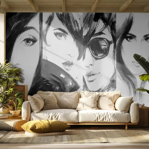 Tapet Premium Canvas - Frumusețe înmulțită - Femeie, Ochi de femeie, Portretul unei femei - 500x350 cm