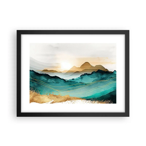 Poster în ramă neagră - La limita abstracției - peisaj - 40x30 cm