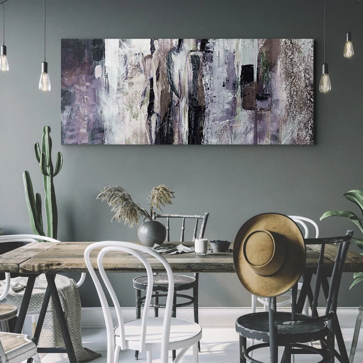 Tablou pe pânză - Cei trei misterioși - 90x30 cm