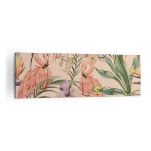 Tablou pe pânză - Balet floral roz - 160x50 cm