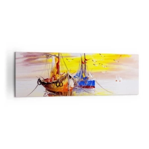 Tablou pe pânză - O binemeritată odihnă în port - 160x50 cm