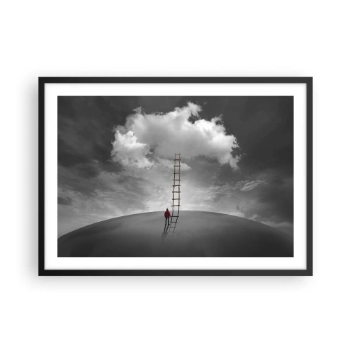 Poster în ramă neagră - Orice este posibil - 70x50 cm