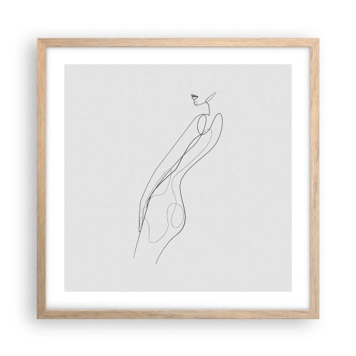 Poster în ramă de stejar deschis - Abia o promisiune - 50x50 cm