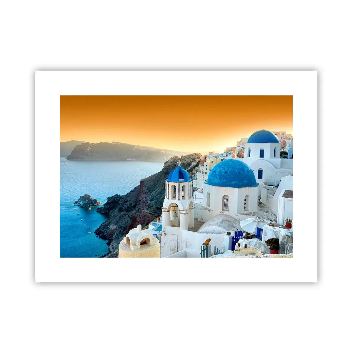 Poster - Santorini - îmbrățișat de stânci - 40x30 cm