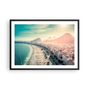 Poster în ramă neagră - Vacanță perpetuă în Rio - 70x50 cm