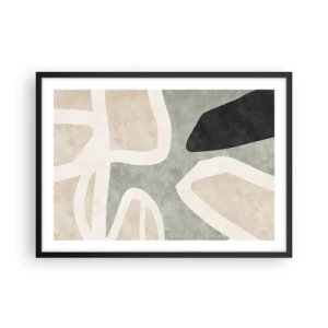 Poster în ramă neagră - Compoziție cu motiv negru - 70x50 cm