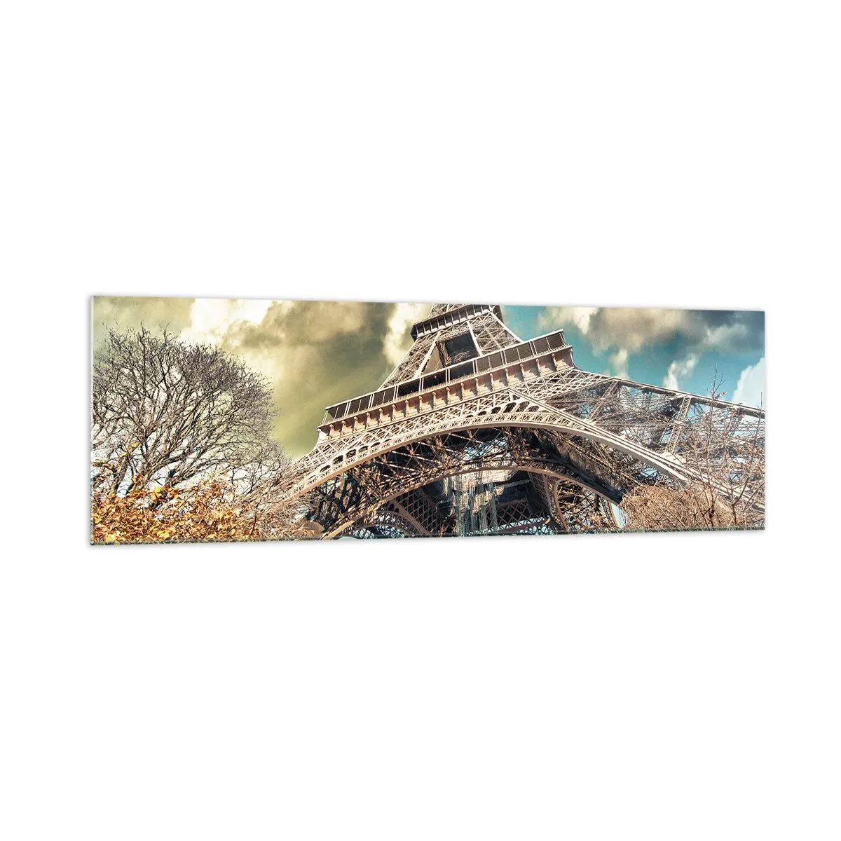 Tablou pe sticlă - Și la Paris, în toamna anului .... - 160x50 cm