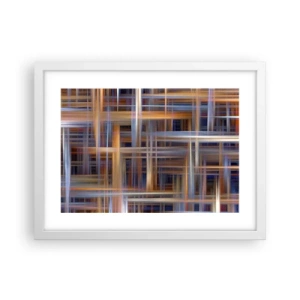 Poster în ramă albă - Țesut din lumină - 40x30 cm