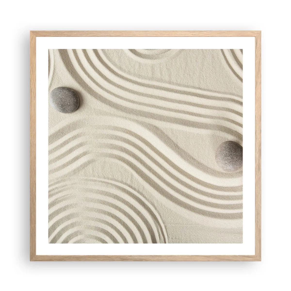 Poster în ramă de stejar deschis - Atingere de căldură - 60x60 cm