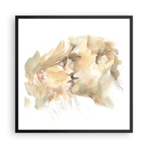 Poster în ramă neagră - Jumătatea găsită? - 60x60 cm