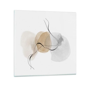 Tablou pe sticlă - Mărgele de aer - 30x30 cm